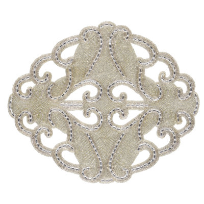 Silver Art Deco Lace Placemat