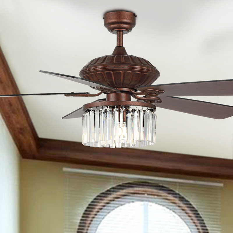 Ventilateur de plafond à 5 pales de 52 po avec télécommande et ensemble d'éclairage Kayvon