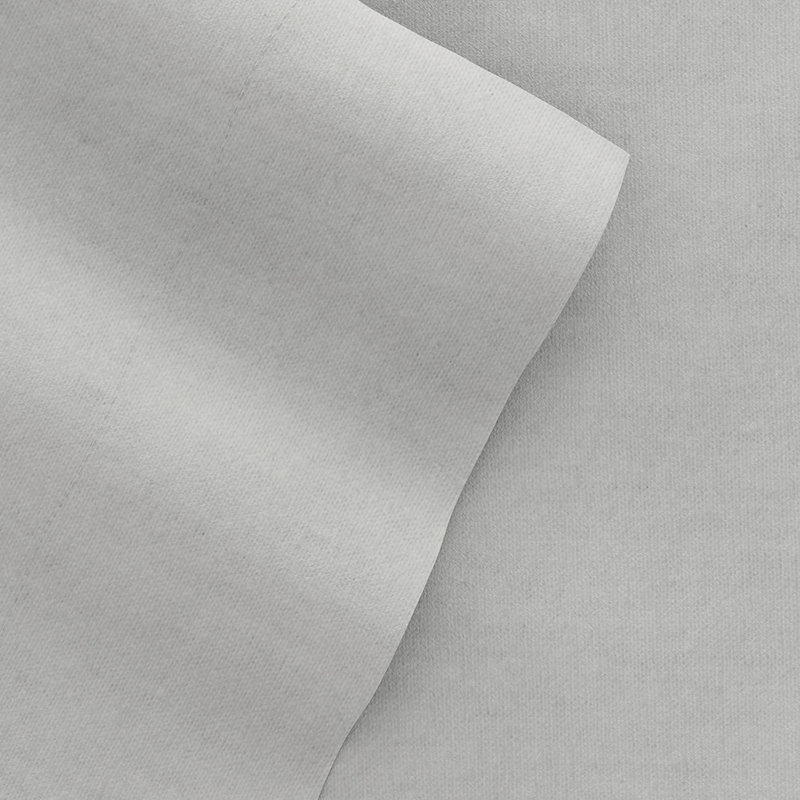 Ensemble de draps 100% coton, Gris pâle, Ensemble de draps pour grand lit avec 2 taies d'or