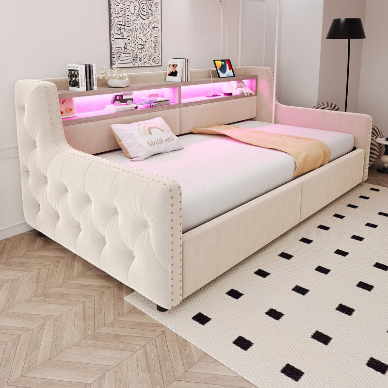 Bed, Beige