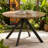 47.2" Solid Wood Round Dining Kitchen Table for 4-6 People with Intersecting Pedestal Base-713065286