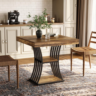 Metal Base Dining Table