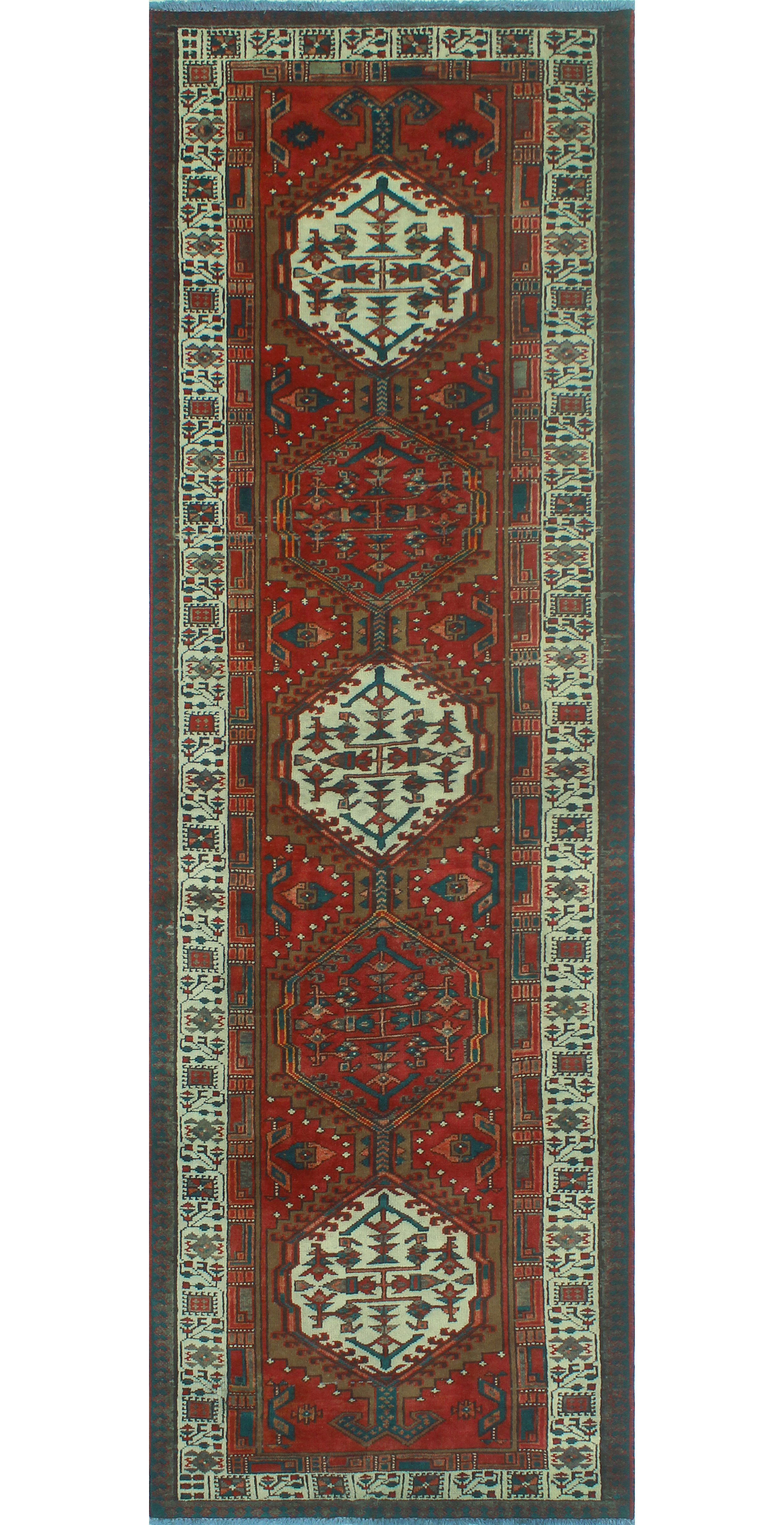 Isabelline Fine Vintage Distressed Nawfal Rust Runner | Wayfair