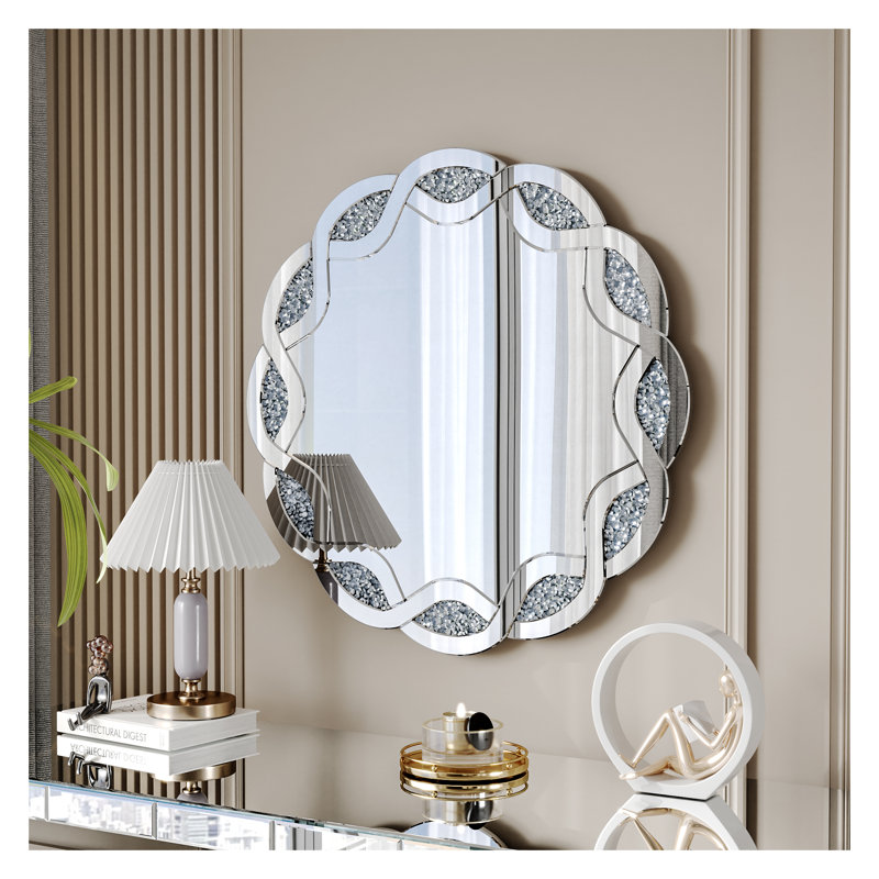 Miroir mural 31,5 pouces Silver Crush Diamond