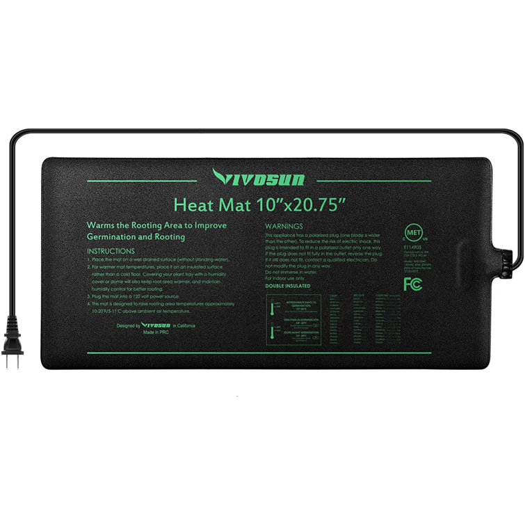VIVOSUN Hydroponic Seedling Heat Mat for Indoor Gardening u0026 Reviews |  Wayfair