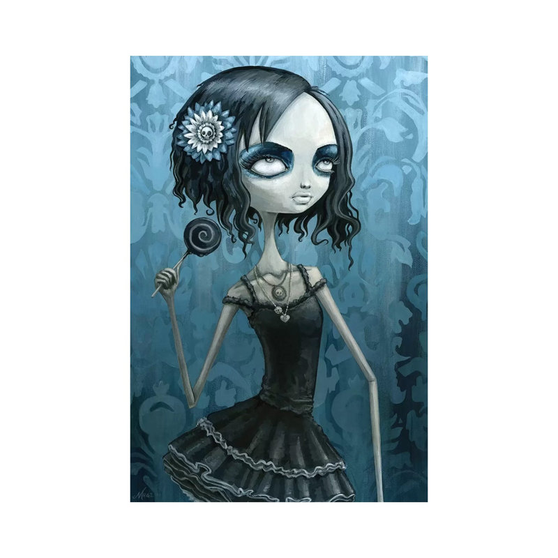 Sidney Sapphire by Megan Majewski - Wrapped Canvas Painting, 20.32 cm H x 30.48 cm W
