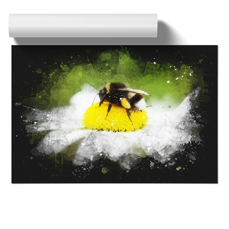 Bee Collecting Pollen Vol.2 - Unframed Painting, 59cm H x 84cm W x 0.1cm D