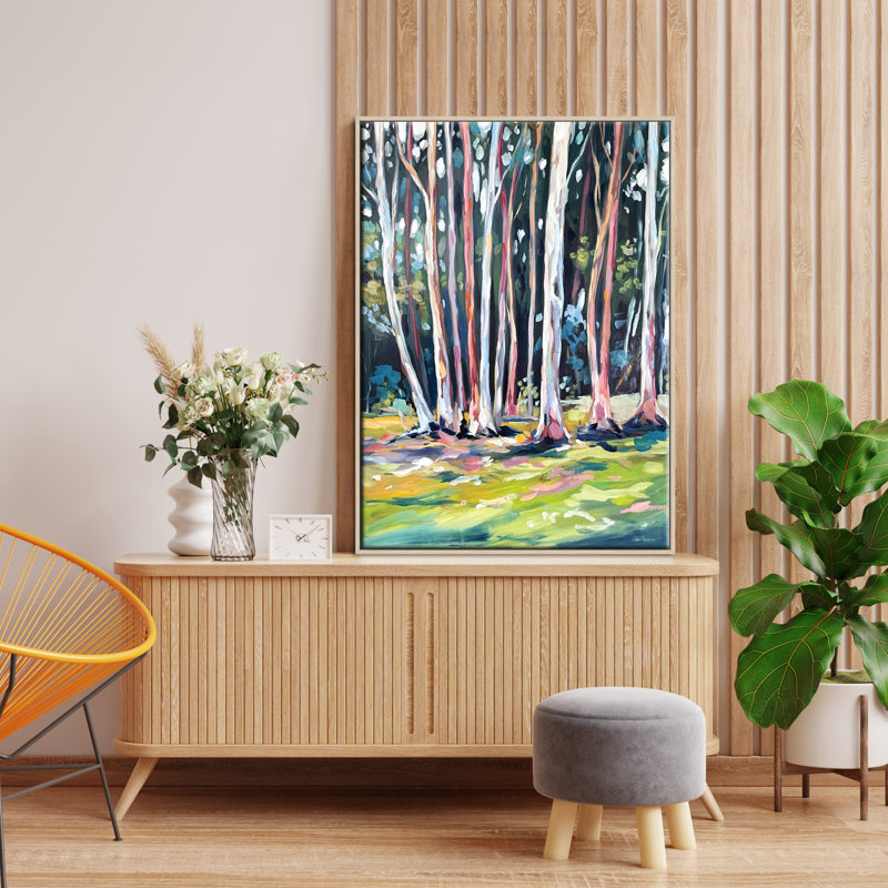 Standing Gums by Claire Young - Floater Frame Print on Canvas, 51cm H x 41cm W x 3cm D, White