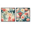 Champetre - Ensemble de 2 collages carrés botaniques abstraits-101843196-101843197