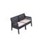 Élégant canapé 2 places Garden, couleur anthracite, 49,6 po x 31,1 po x 25,6 po | 100% polypropylène pour résister aux intempéries | Parfait pour le patio, la terrasse ou la cour arrière, design durable et élégant-873422556-873422554