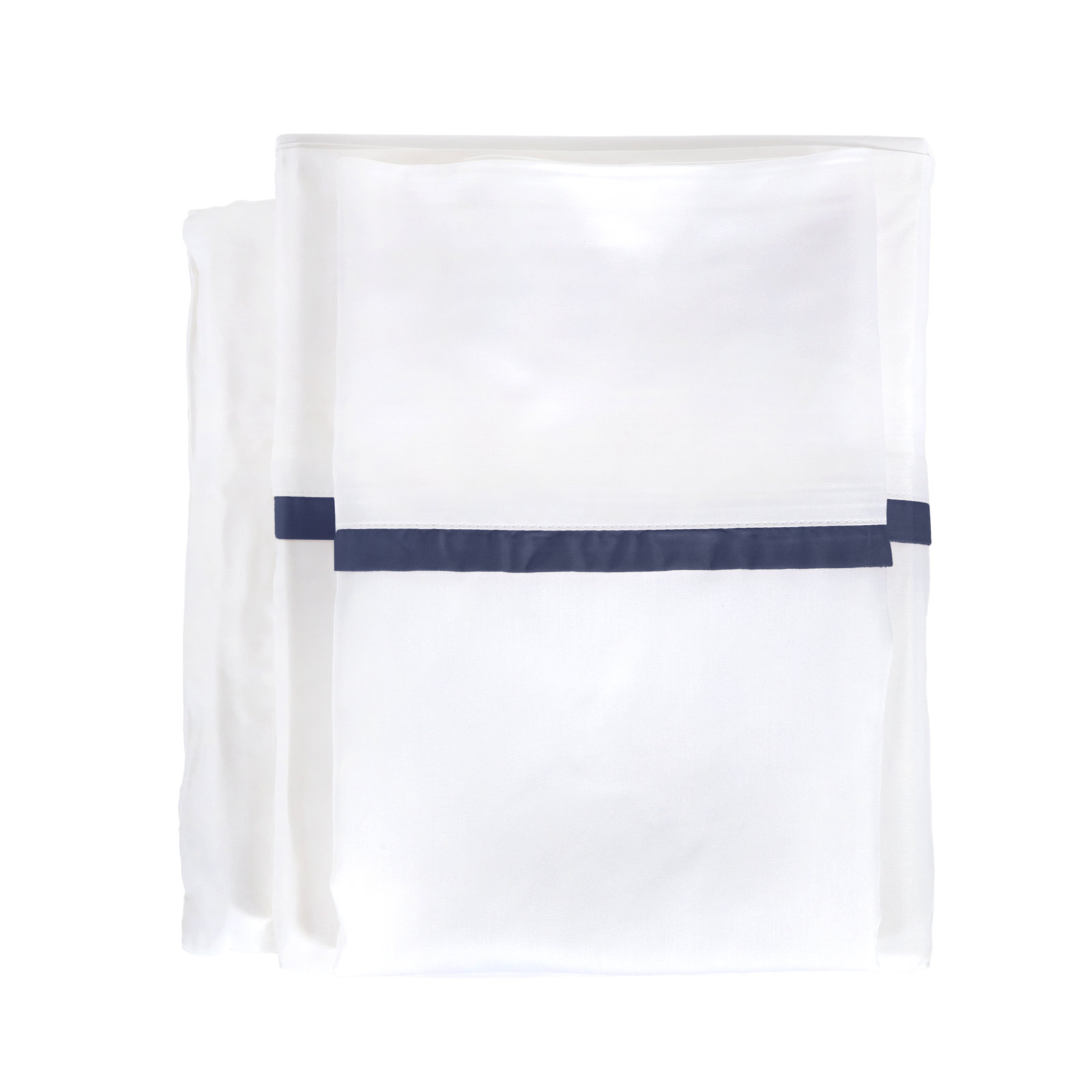 Langston Rayon From Bamboo Machine Woven Sheet Set, White/Navy, King