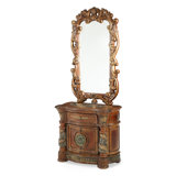 Villa Valencia Bedside Chest & Mirror Set