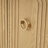 Bartlett Wooden Art Deco Inspired Carved Arch 2 Door Geometric Brown Cabinet with Gold Ring Handles