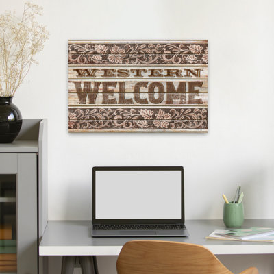 Western Welcome  Contemporary Western Western Welcome Typography Art