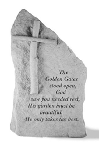 Weather Resistant Gray Cast Stone Memorial Garden Plaque