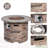 Cliff Round Concrete Propane Smokeless Fire Pit Table with Hidden Fuel Tank