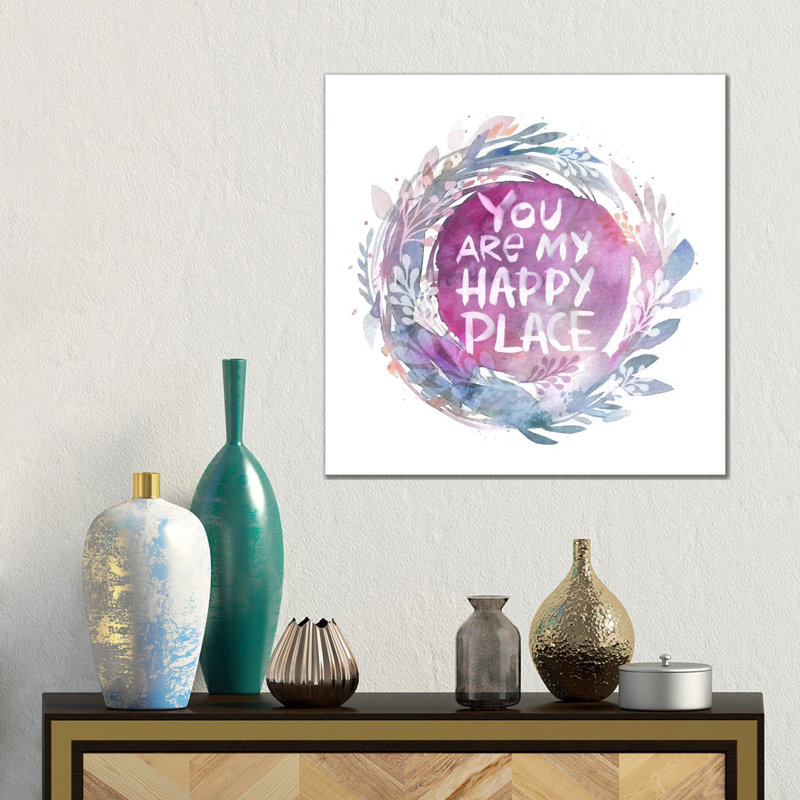 You Are My Happy Place by Stephanie Corfee - Wrapped Canvas Gallery-Wrapped Canvas Giclée, 45.72cm H x 45.72cm W