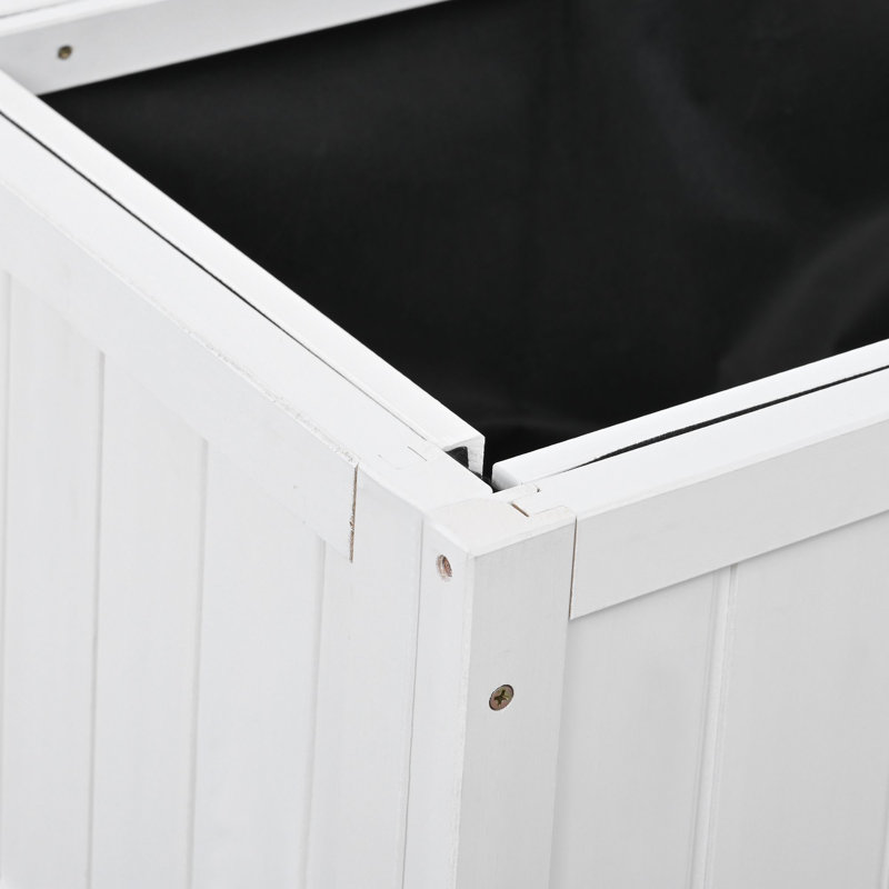 Mini Wood Cold Frame Potting Bench, Compact 2 Doors Garden Greenhouse with Wheels, White