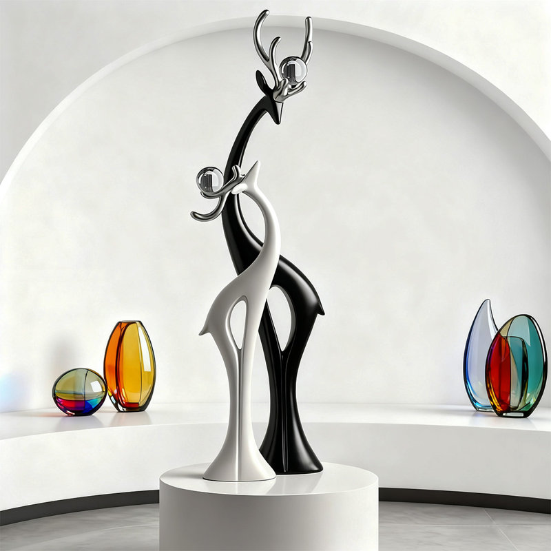 Figurines et objets décoratifs modernes en résine, H 43,31 po x l 14,96 po x P 14,96 po
