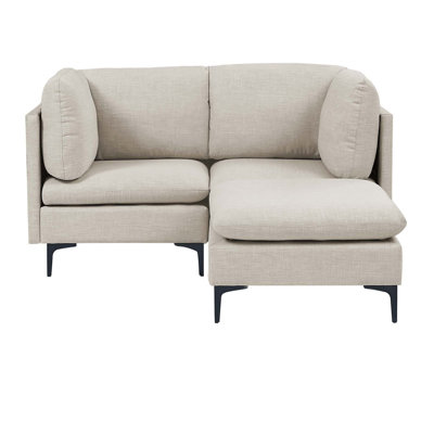 Linen Modular Sectional Sofa with Metal Legs