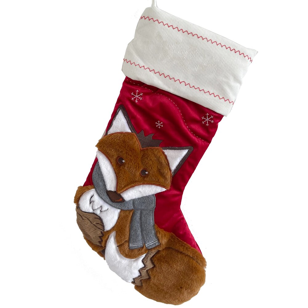 Plane Woodland Christmas Stocking