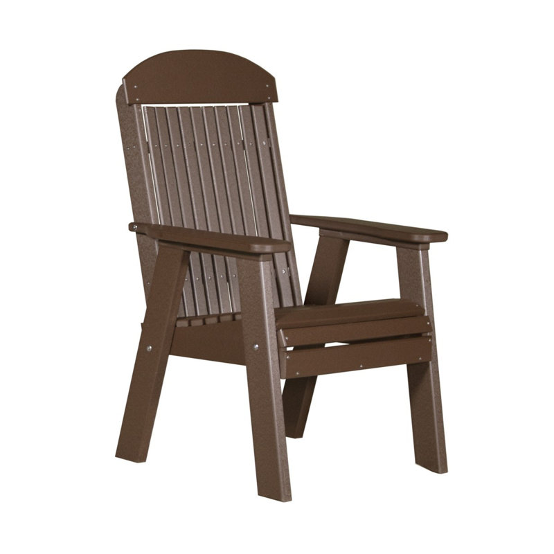 Banc de parc en plastique classic Solok, Brun châtaigne