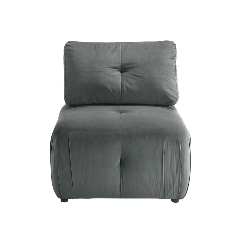  Chaise modulaire en gris marine clair, Gris clair