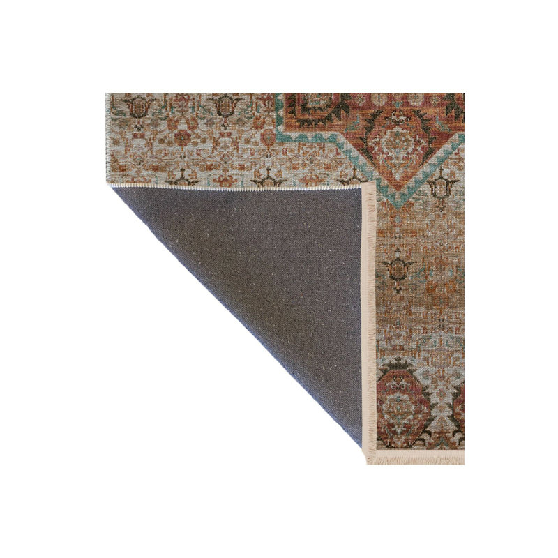 Tapis décoratif lavable à la machine Vintage Floral, Tapis de couloir 3 pi 3 po x 9 pi 10 po