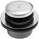 14" Black Polypropylene Tip-Toe Bathtub Leg Drain Assembly with 2-Hole Overflow