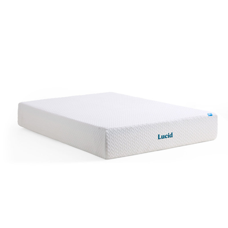 Matelas en mousse à mémoire de forme mi-ferme 12 po Lucid SureCool ™, Très grand californien, 12"