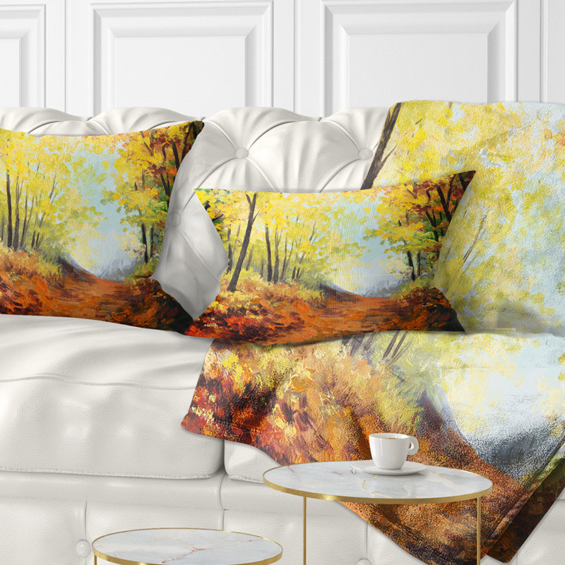 Coussin Autumn Forest Pathway