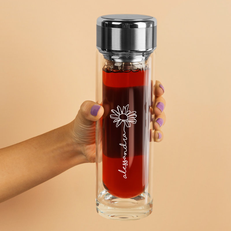Zarify 350ml Glass Water Bottle, Yes