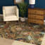 Tapis vert / multicolore en laine fait à la main Tansy-219706525