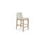 Cavallini Upholstered Stool with Solid Wood Frame