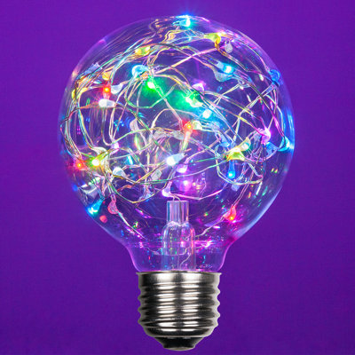 1 Watt (25 Watt Equivalent), G80 LED, Non-Dimmable Light Bulb, Color Changing E26/Medium (Standard) Base