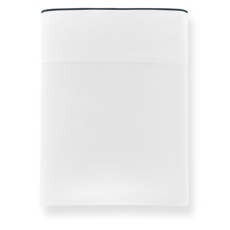Melody 420 Thread Count 100% Cotton Sateen Flat Sheet, White, Queen Flat Sheet