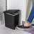 Sterilite 2.7 Gallon Rectangular Step On Trash Bin Wastebasket, Black (4 Pack)