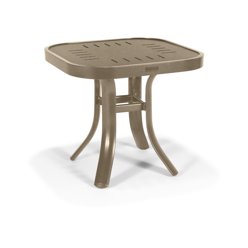 Icon 24" Square KD End Table, Beige / Camel