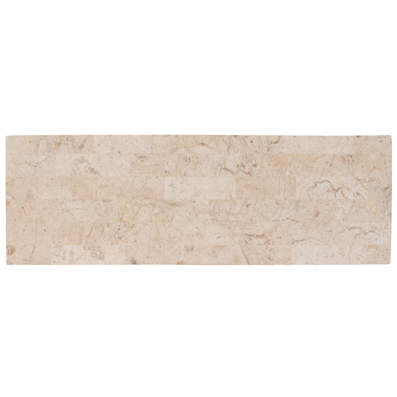 Cosmo Fossil Stone & Metal Console Table