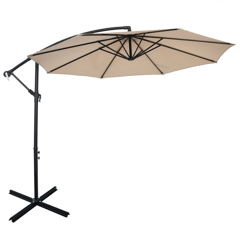 Parasol en porte-à-faux 120 po Rollinsville, Beige