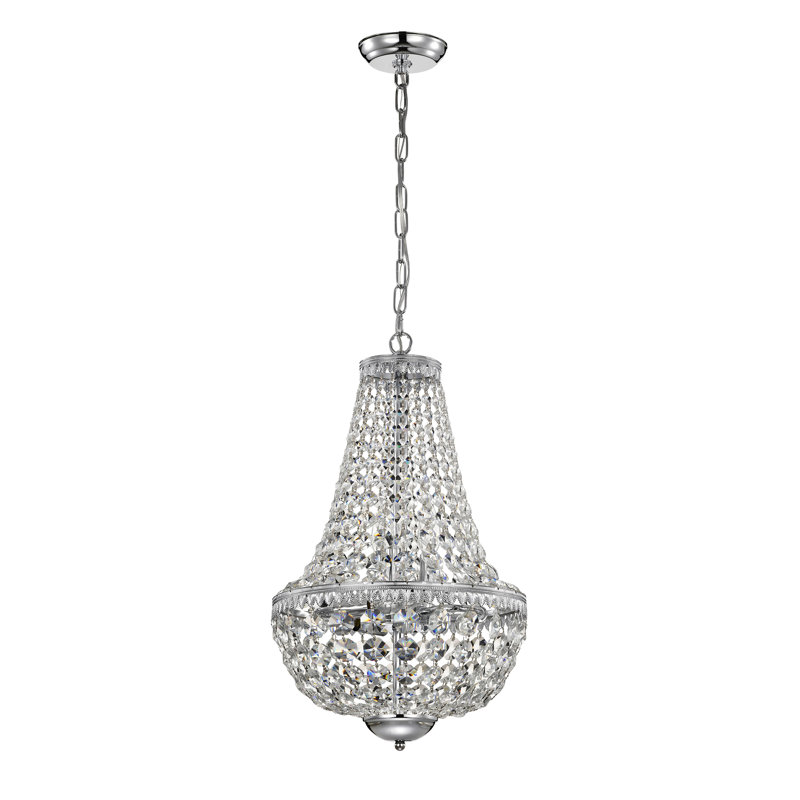 Drexel 6 - Light Unique / Statement Empire Chandelier, Chrome