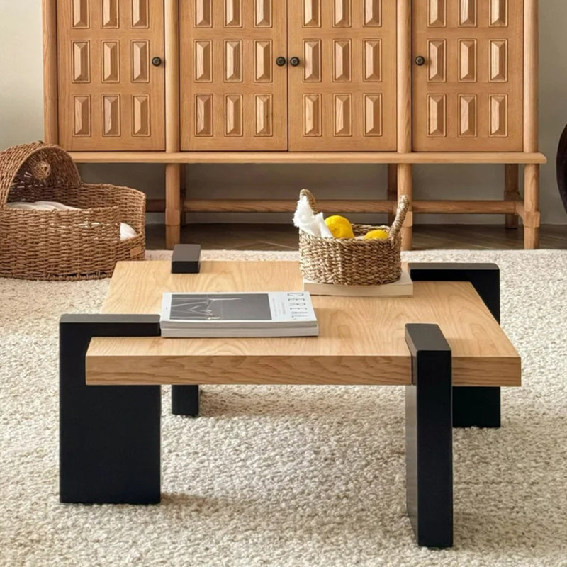 All solid wood creative multi-functional tea table