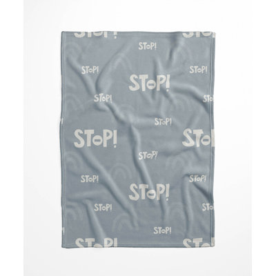 Stop Velveteen Fleece Blanket