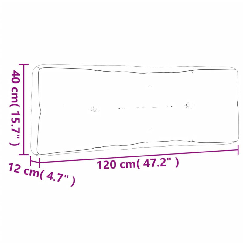 Outdoor Seat / Back Cushion, 47.2" x 15.7" x 4.7", Green