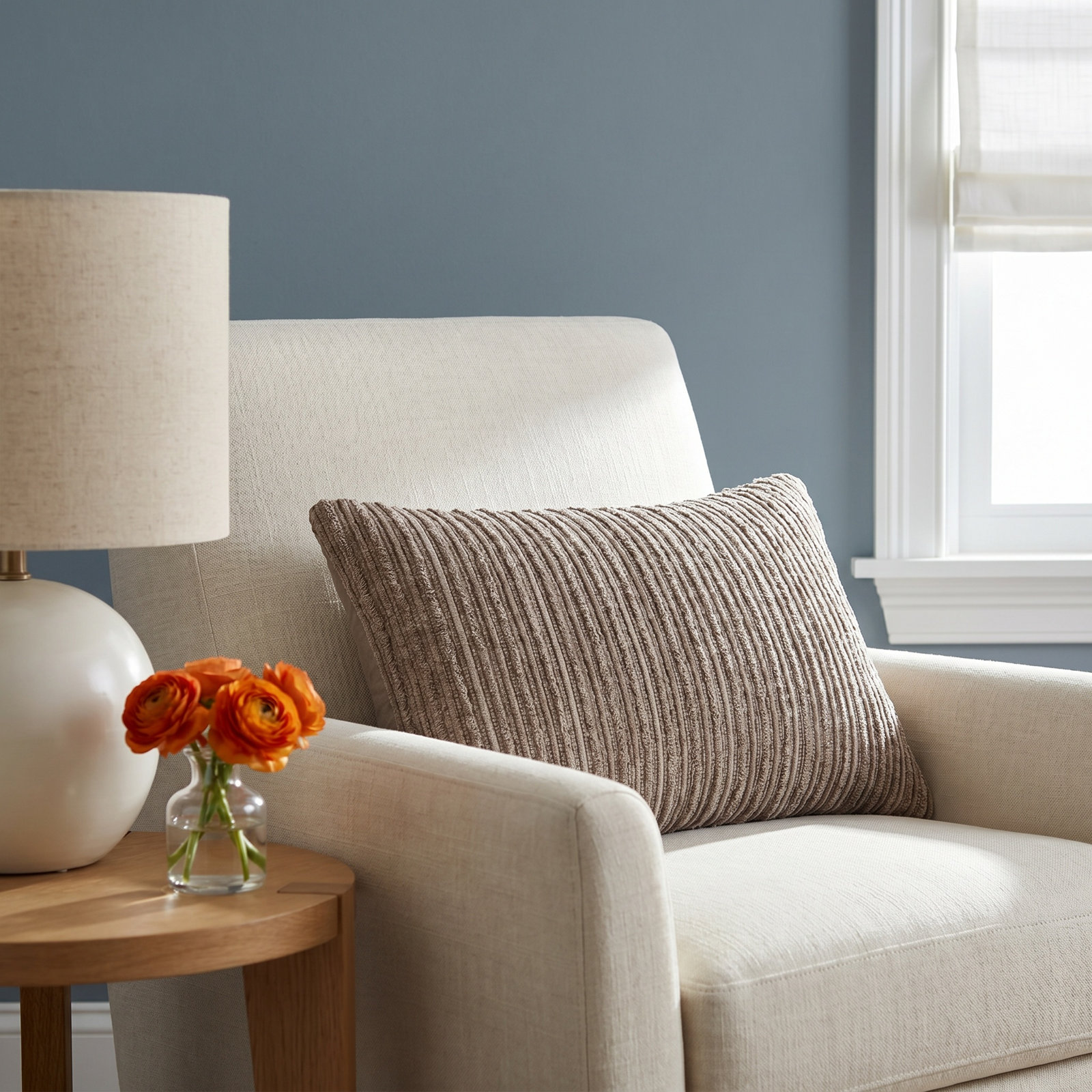 Maura Lumbar Rectangular Pillow Cover & Insert by Jean Stoffer x Loloi, Polyester/Polyfill
