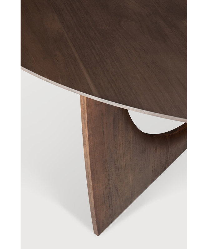 Geometric Round Solid Wood Dining Table