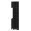 Armoire de rangement d'angle, armoire de rangement haute avec 2 portes et 3 tablettes, tablette ouverte pour la salle de bain, la cuisine et le salon-114222144