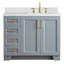 ARIEL TAYLOR 43 IN. RIGHT OFFSET SINGLE RECTANGLE SINK VANITY IN GREY-986742679