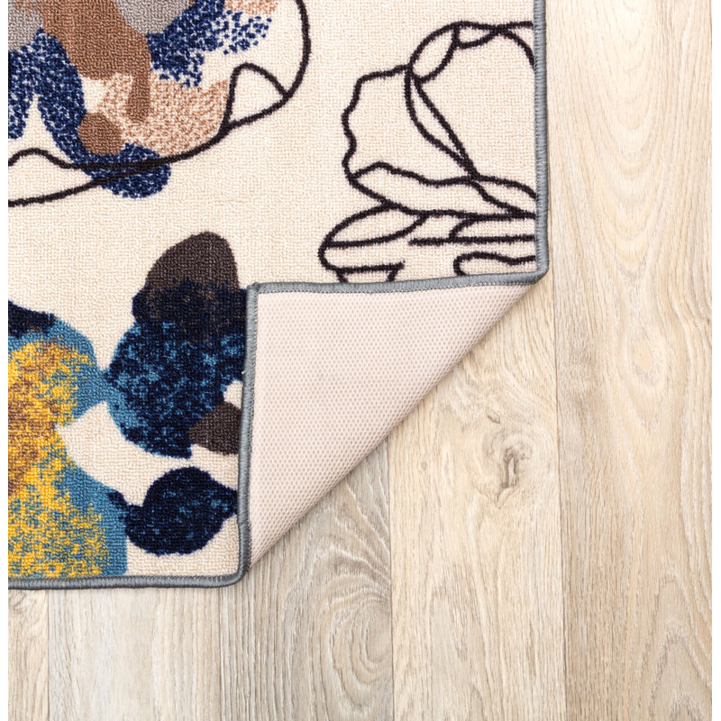 Tapis ivoire / crème Dichiera, Tapis de couloir 2 pi x 10 pi