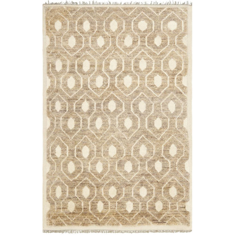 Tapis géométrique en laine et jute Jacqui Tangier, Rectangle 8 pi x 10 pi